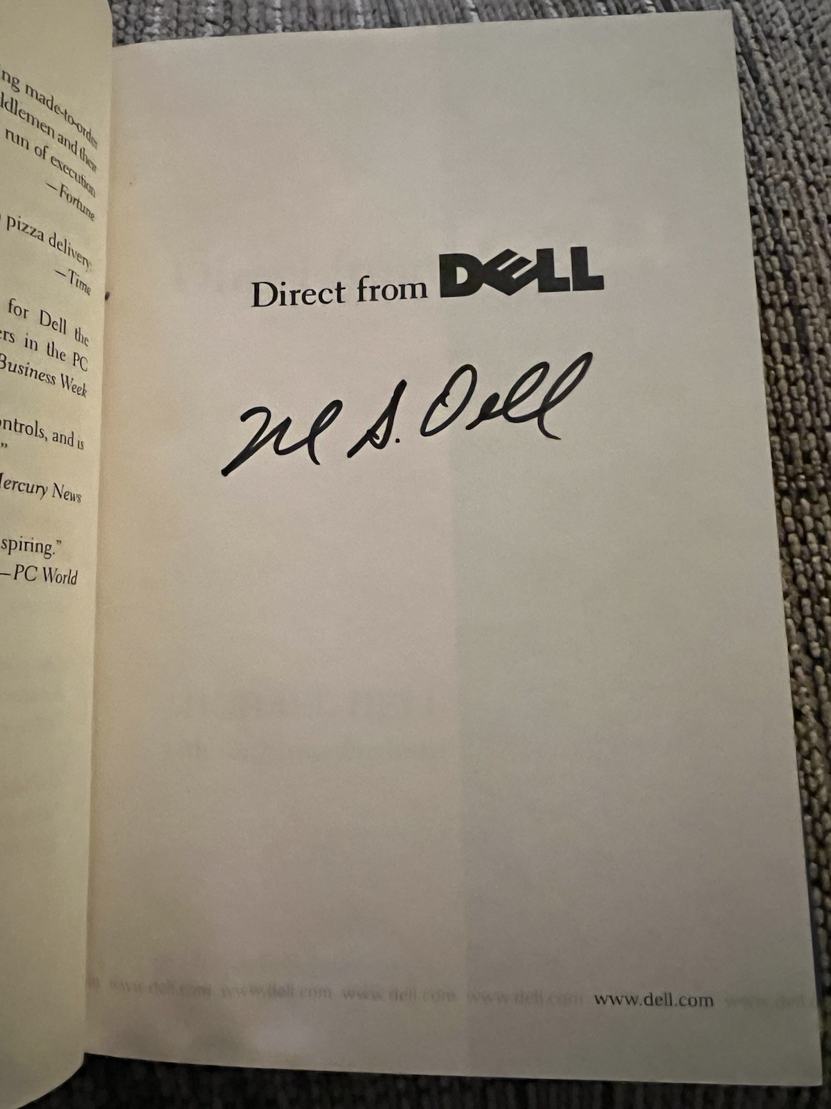 Direct from Dell Michael Dell Signed Hardcover Business Book Crown First Edition