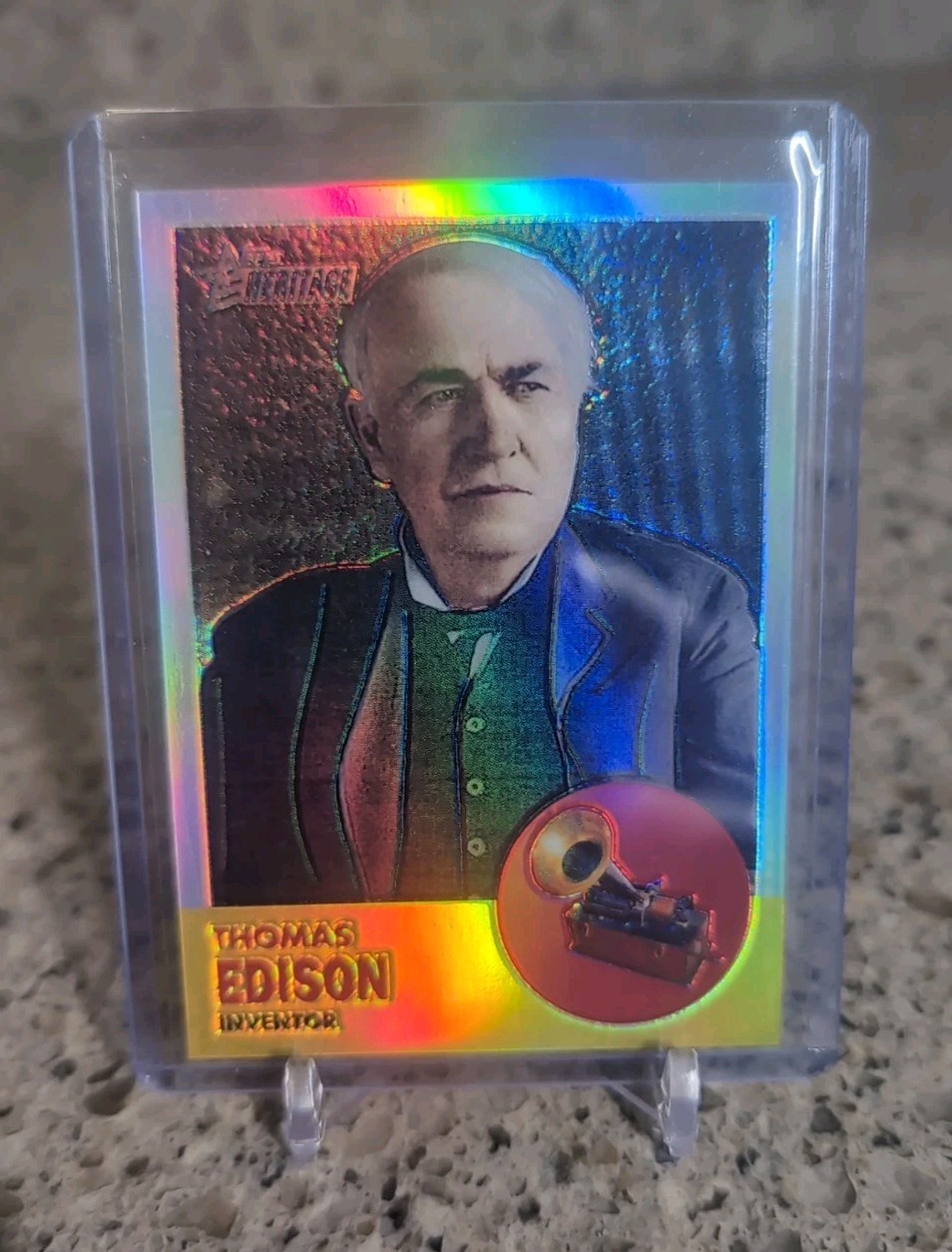 2009 Topps Heritage Thomas Edison Chrome Refractor #34/76 Excellent Shape!