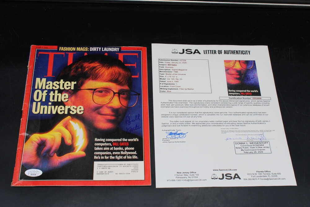 Bill Gates Signed Magazine Auto Autograph JSA LOA ZJ23310