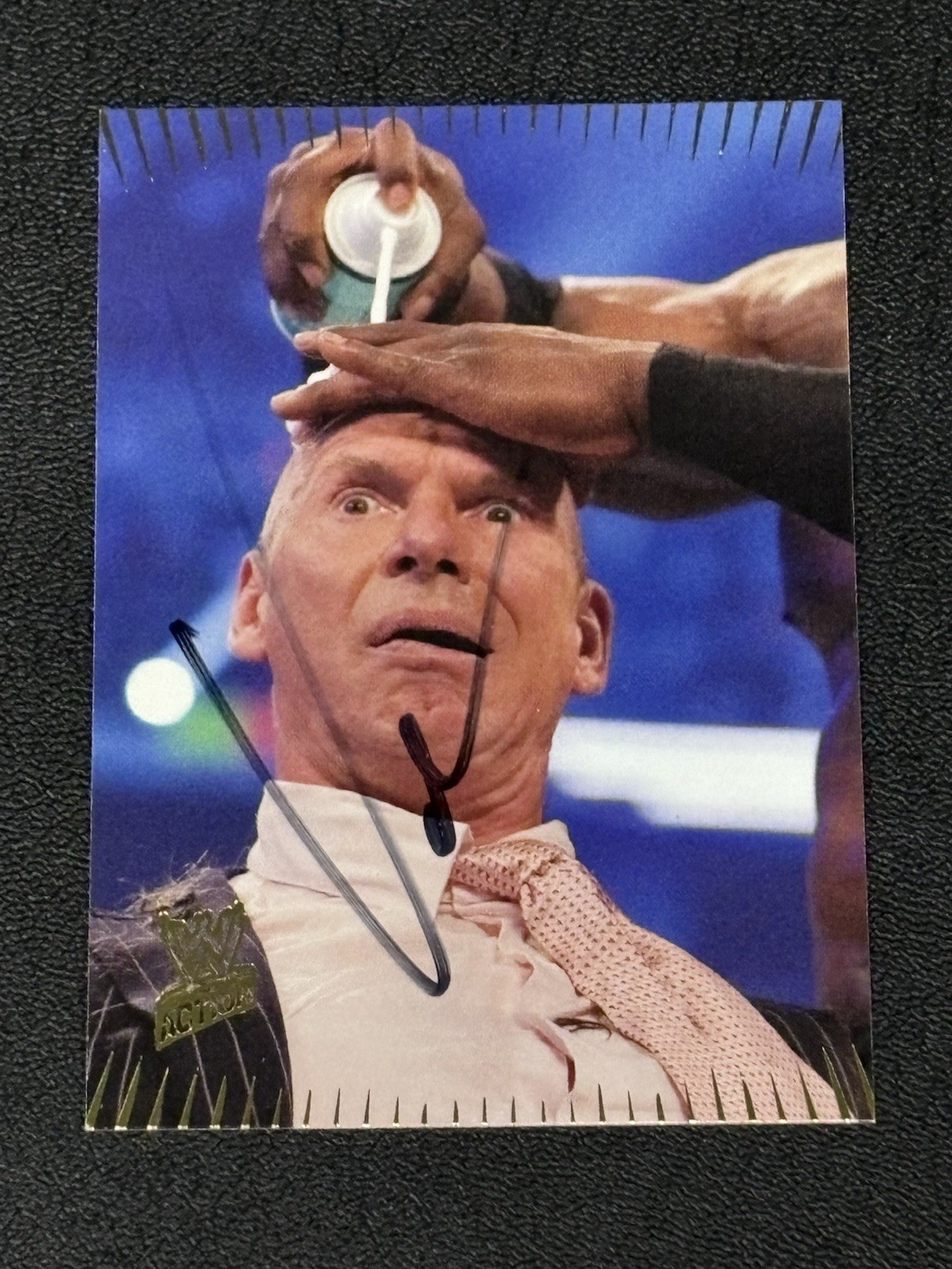 VINCE McMAHON 2007 TOPPS WWE ACTION WRESTLING SIGNED AUTOGRAPHED CARD