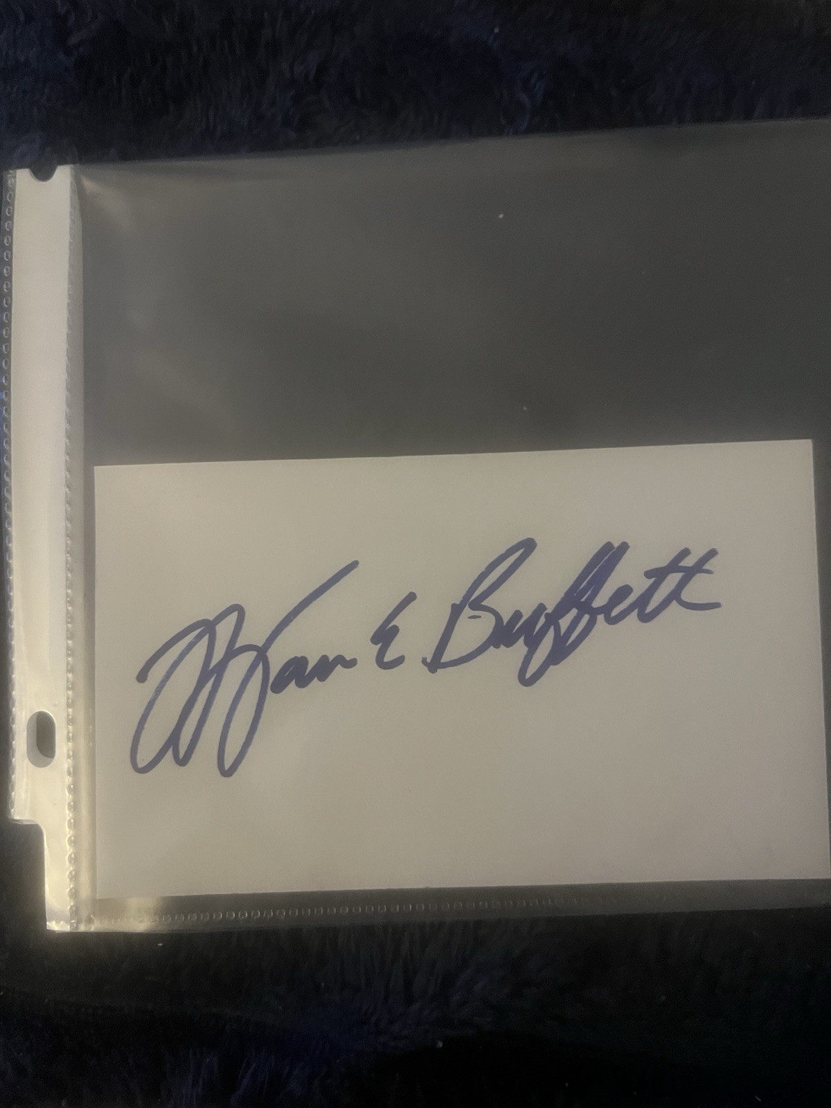 Warren Buffett  Signed Autographed Index Card