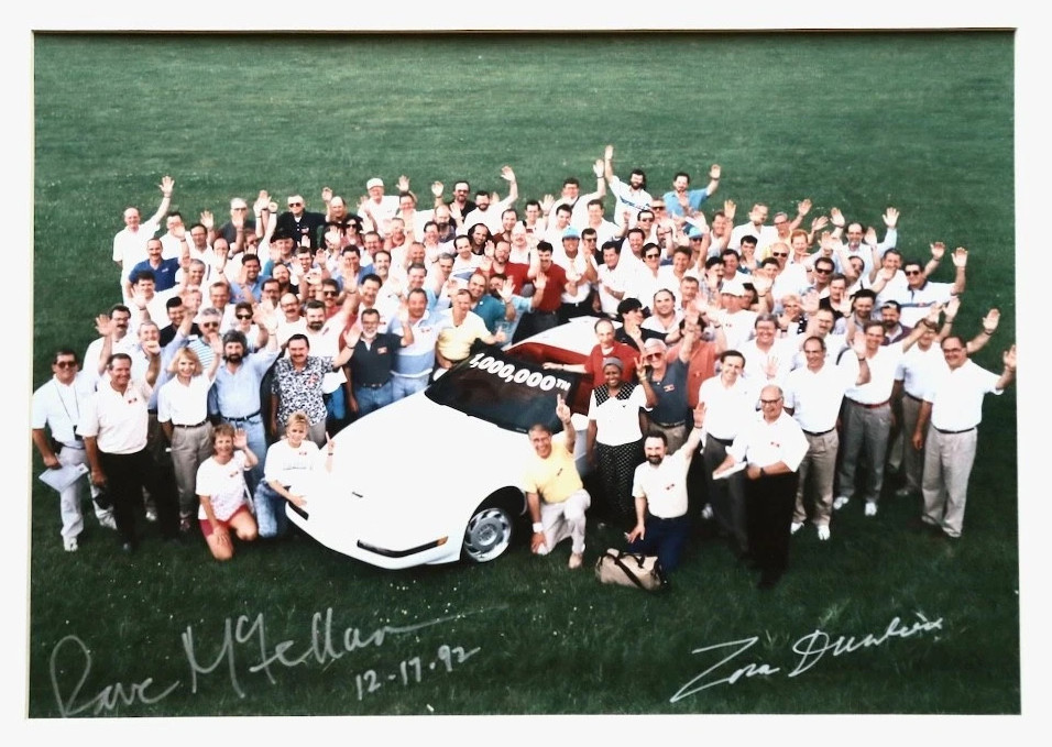 Signed Zora Arkus-Duntov + Dave McClellan 1,000,000 Corvette 1992 Press Event