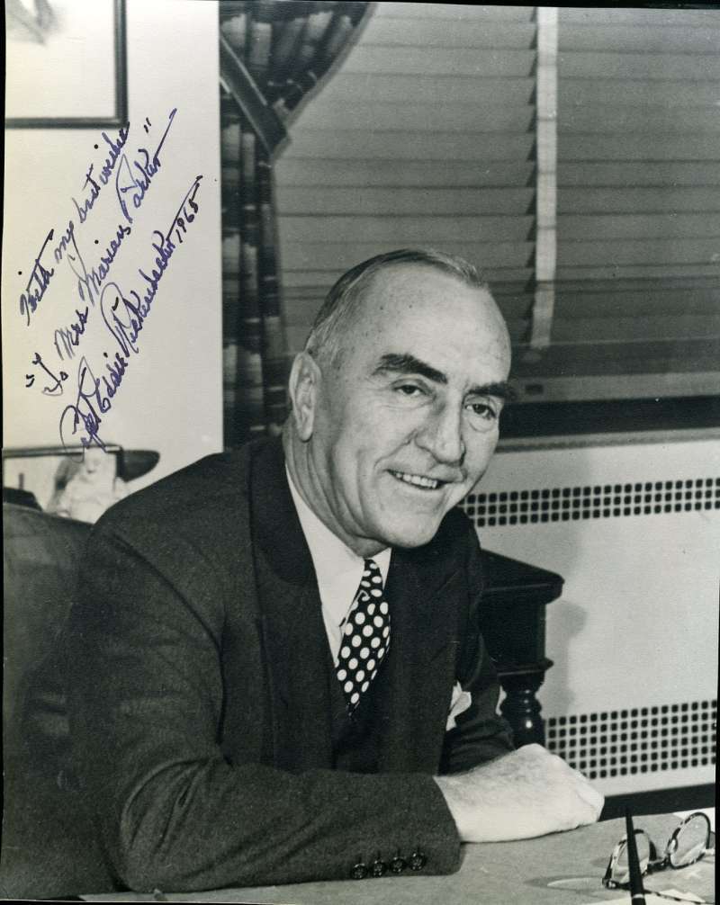 Eddie Rickenbacker Jsa Hand Signed 8x10 Signed Photo Authentic Autograph