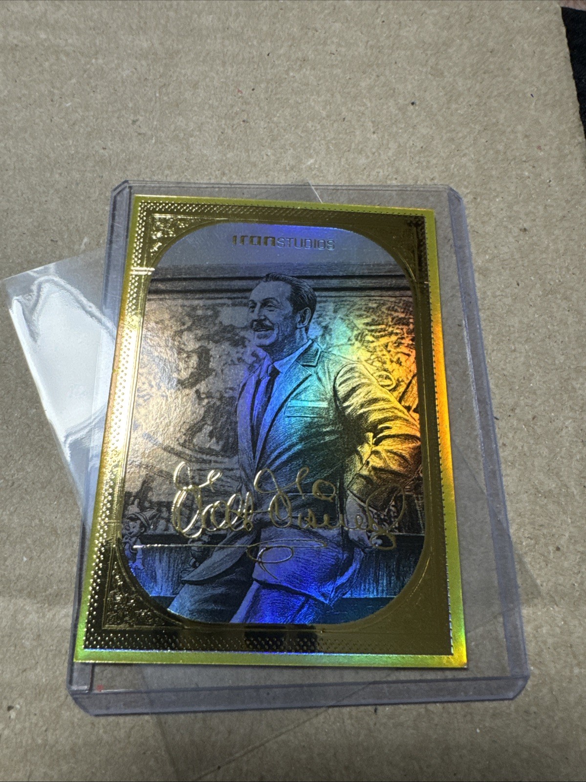 D23 Expo 2026 Walt Disney Gold Foil Trading Card Iron Studios Sleeved
