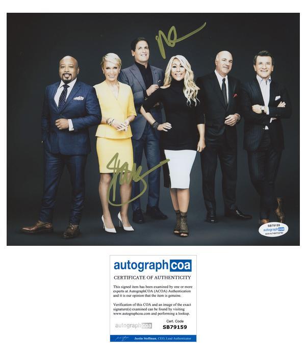 Mark Cuban & Barbara Corcoran "Shark Tank" AUTOGRAPH Signed 8x10 Photo B ACOA