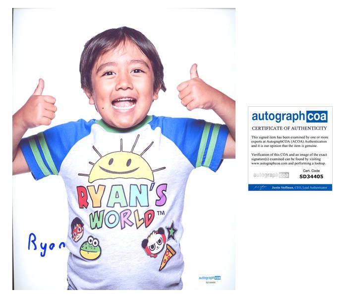 Ryan Kaji "Ryan's World" AUTOGRAPH Signed Autographed 8x10 Photo ACOA