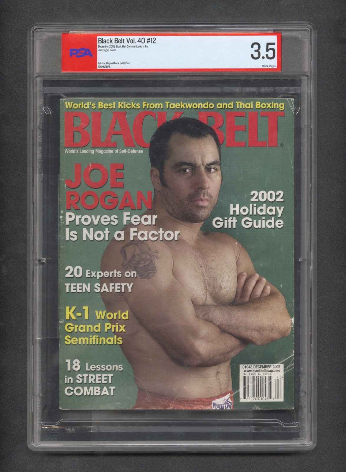 JOE ROGAN Rookie FIRST Magazine Cover Dec 2002 Black Belt PSA 3.5 RARE! Pop 1