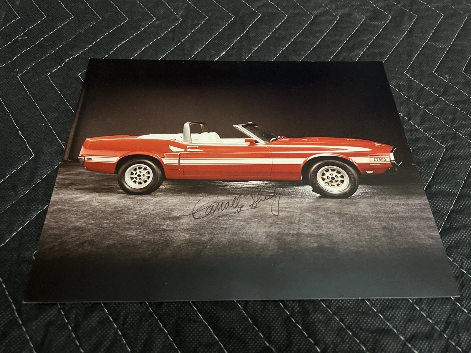 REDUCED1969 Ford Shelby GT 500 Conv Glossy Photo Signed By CARROLL SHELBY  8x10”