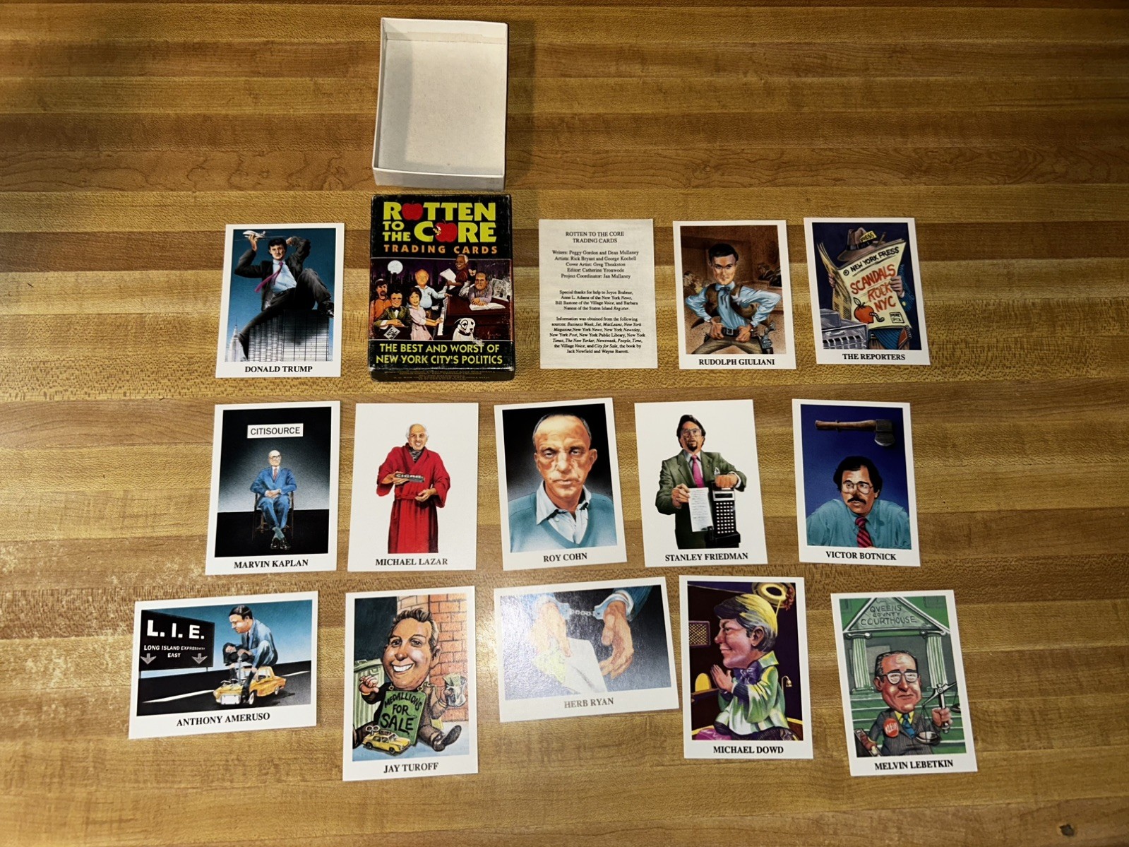 1989 Rotten To The Core Trading Cards Donald Trump Rudy Giuliani Rate