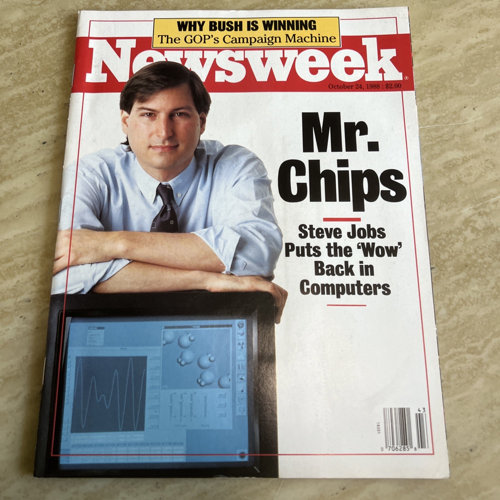 Newsweek Magazine October 1988 Steve Jobs Mr. Chips Apple Computer No Label