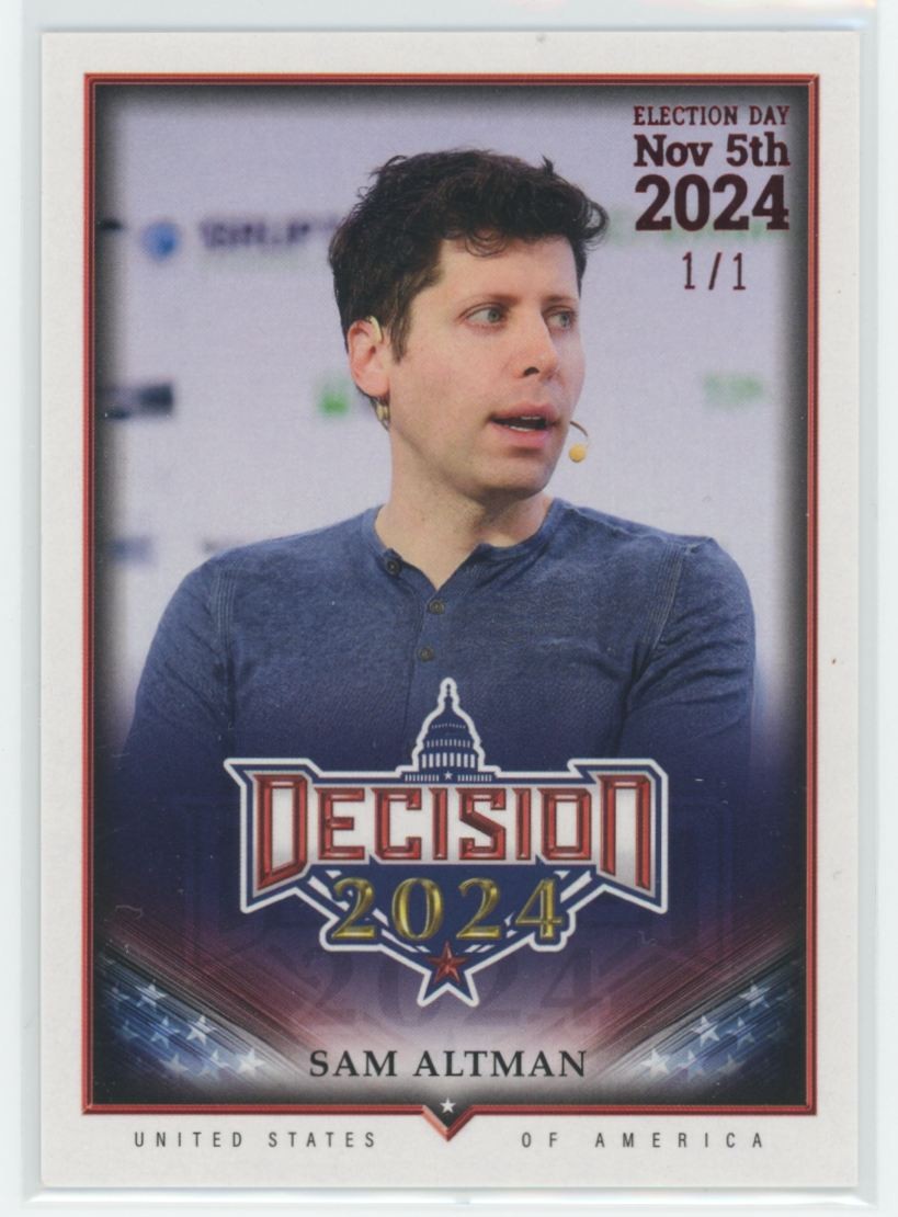 2024 Decision 2024 #195 Sam Altman Election Day 2024 Red Stamped 1/1 1:1