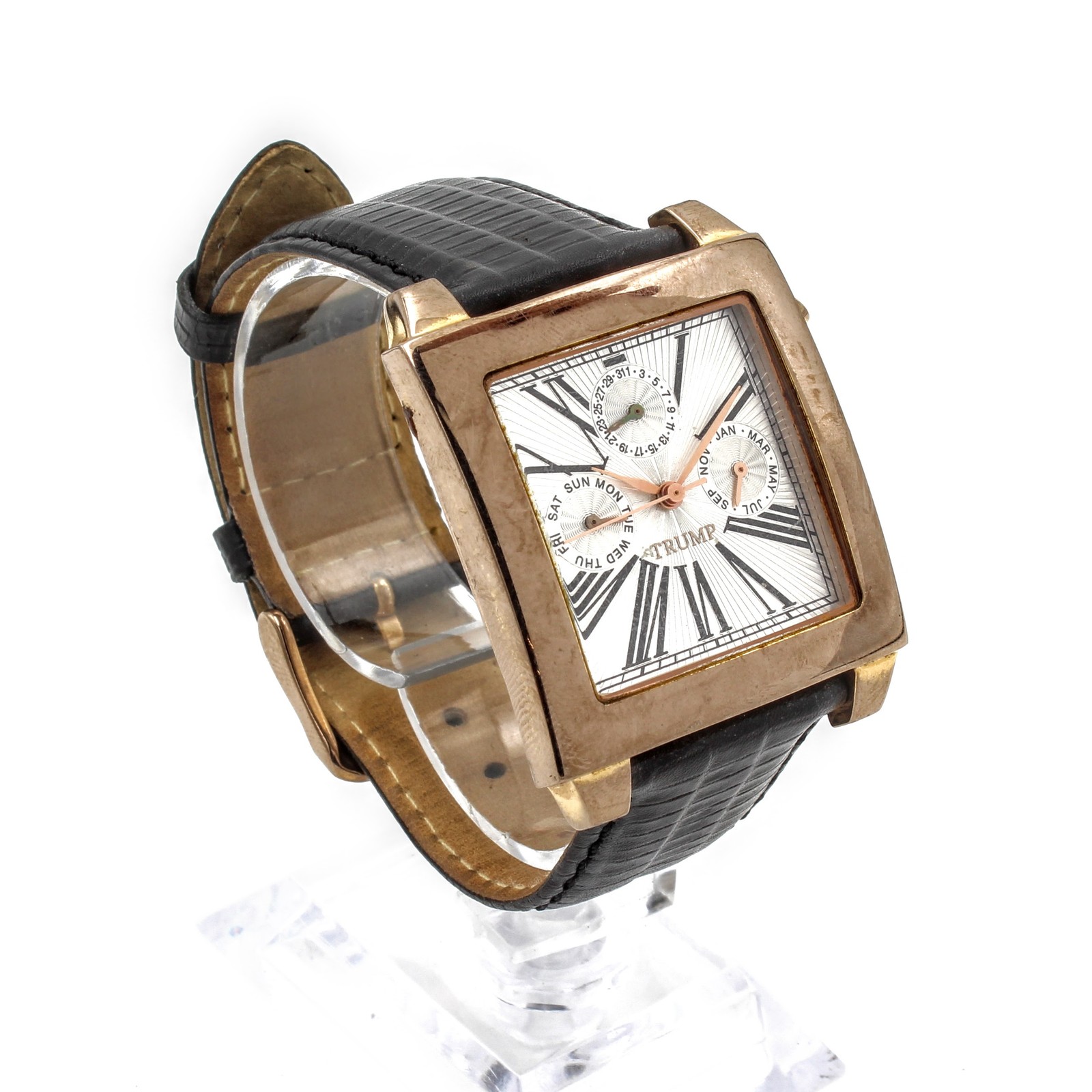 Donald J Trump Signature Collection Calendar Tank 34mm Wristwatch #WB5778-5