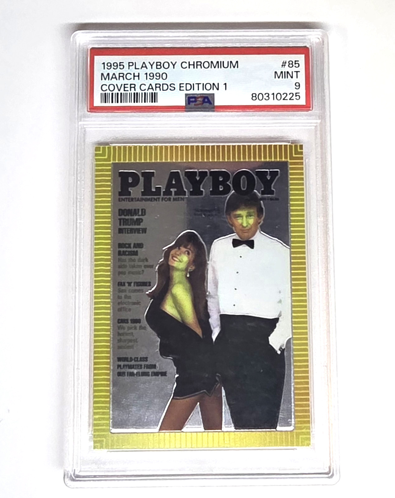 1995 Playboy Chromium Card PSA 9 MINT 1990 Donald Trump #85 Cover Cards Ed 1