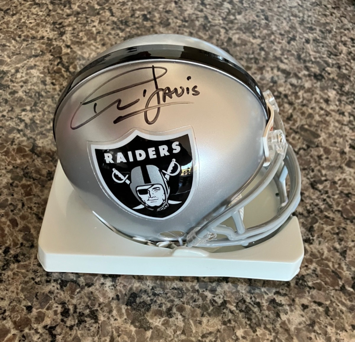 AL DAVIS SIGNED RAIDERS MINI HELMET
