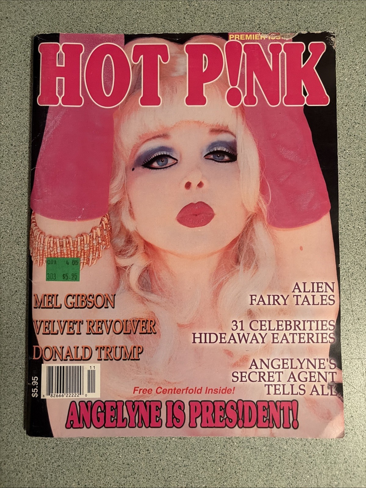 RARE 2005 HOT PINK 1 Magazine Angelyne LA Hollywood Billboard Queen Donald Trump
