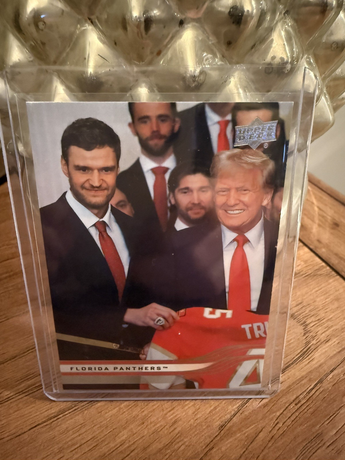 Upper Deck 2025-26 Series 2 White House Visit WH-1 Alexander Barkov Donald Trump