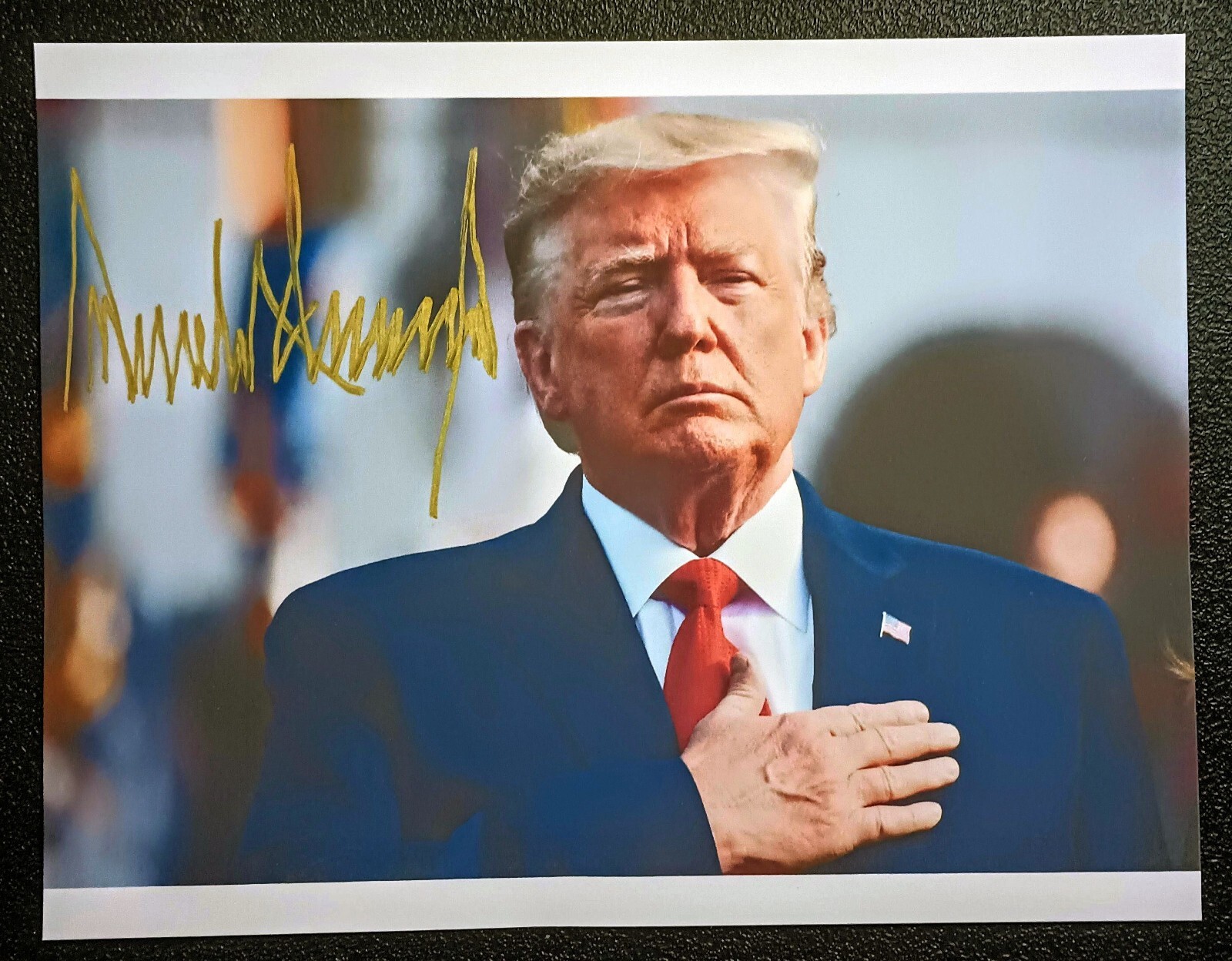 Donald Trump Autograph, signed with his signature Gold Marker In Person!