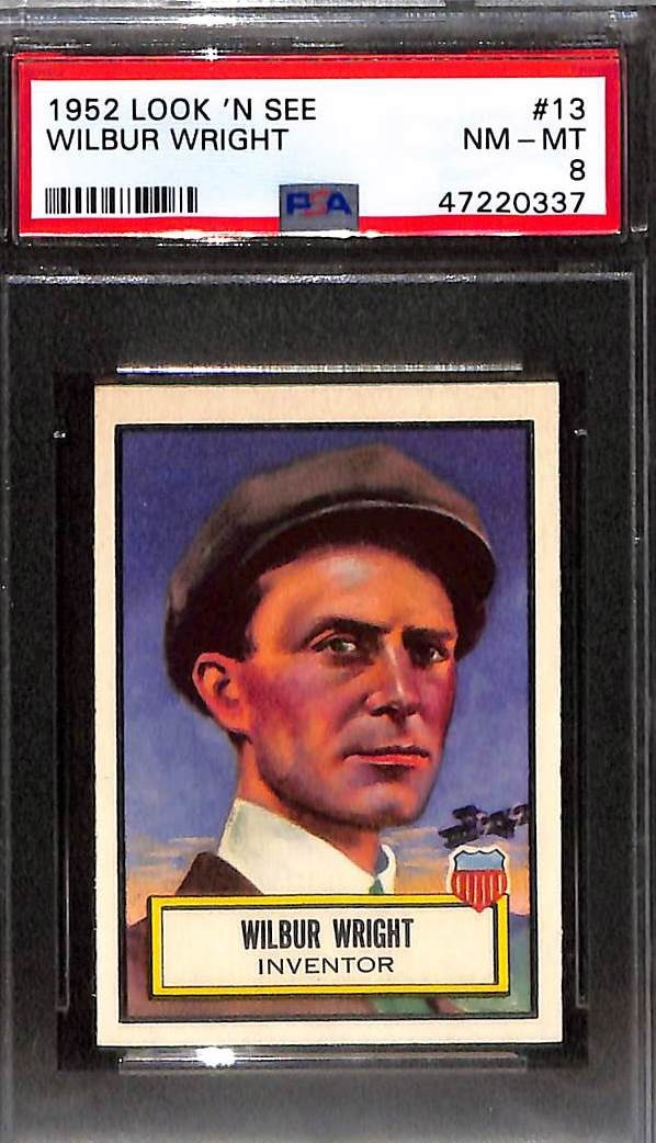 1952 TOPPS LOOK N SEE #13 WILBUR WRIGHT PSA 8 NM-MT 47220337