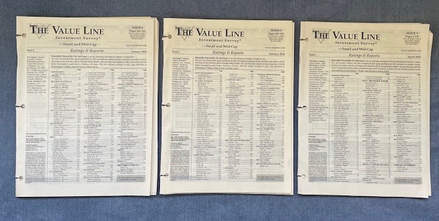 2026 Q1 Small & Mid-Cap Value Line Investment Survey Reports Warren Buffett
