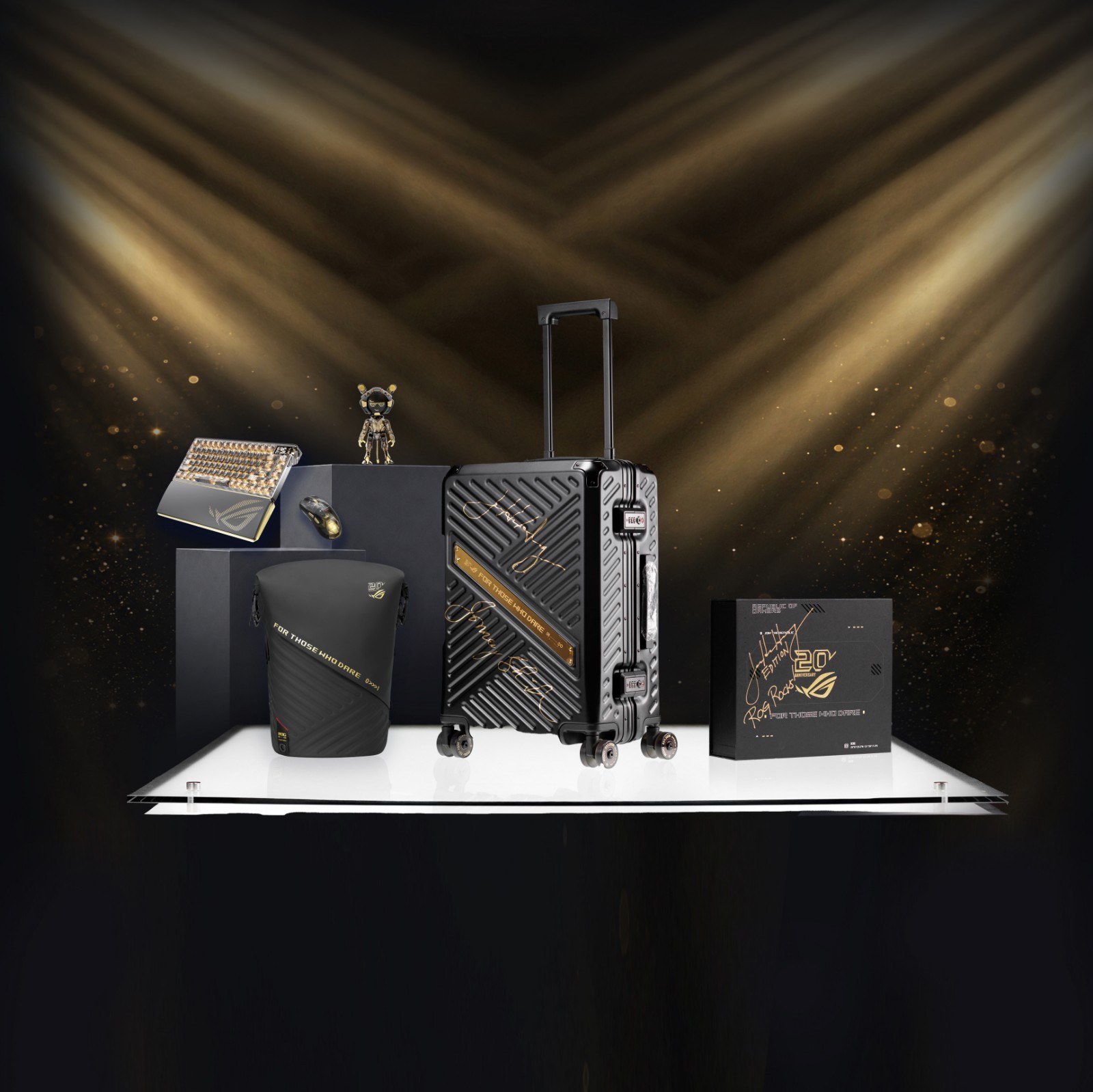 Signed Jensen Huang & Jonney Shih ASUS ROG 20th Anniversary Travel Collection