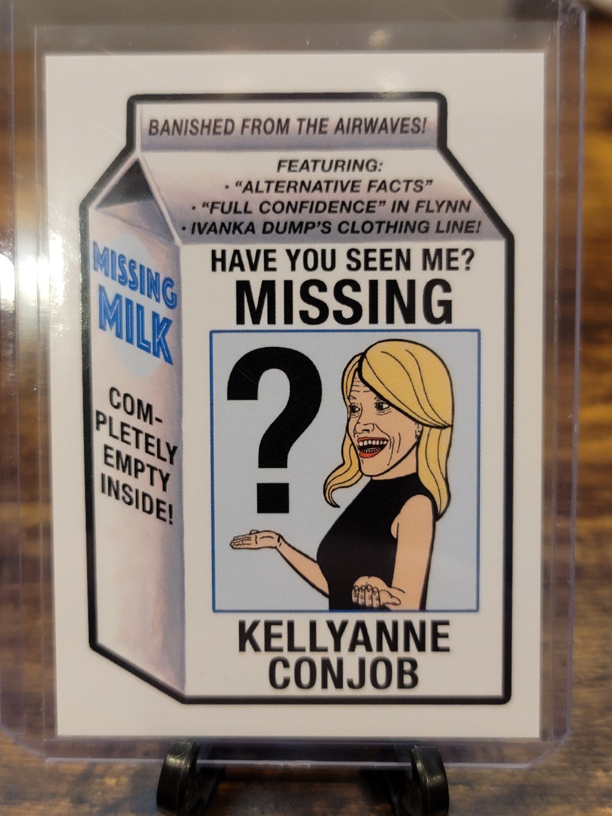 Topps TRUMPOCRACY KELLYANNE CONJOB 2017 #13 DONALD TRUMP WACKY PACKAGES