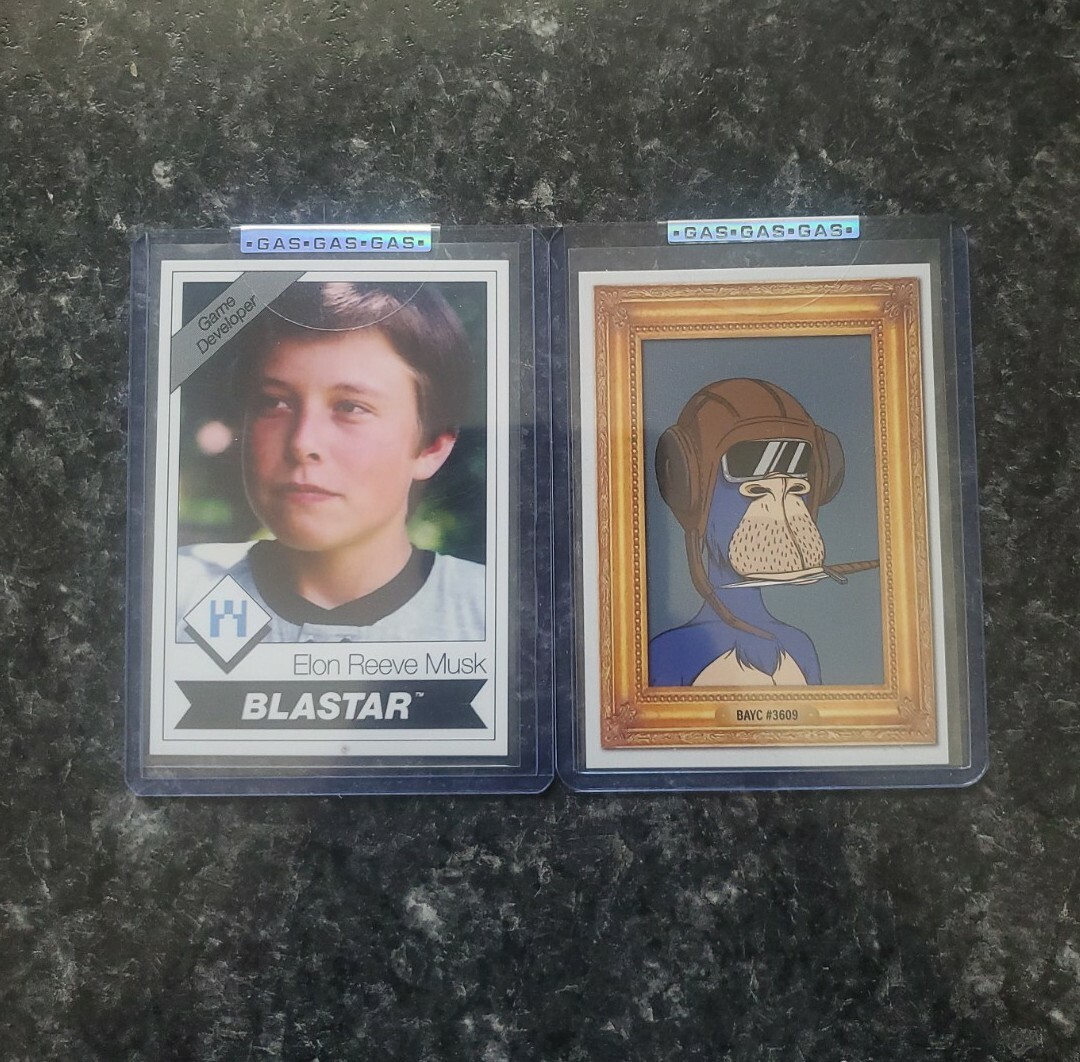 Elon Musk G.A.S. Trading Card “BLASTAR" NTWRK Rookie Card SP & BAYC #3609 BONUS
