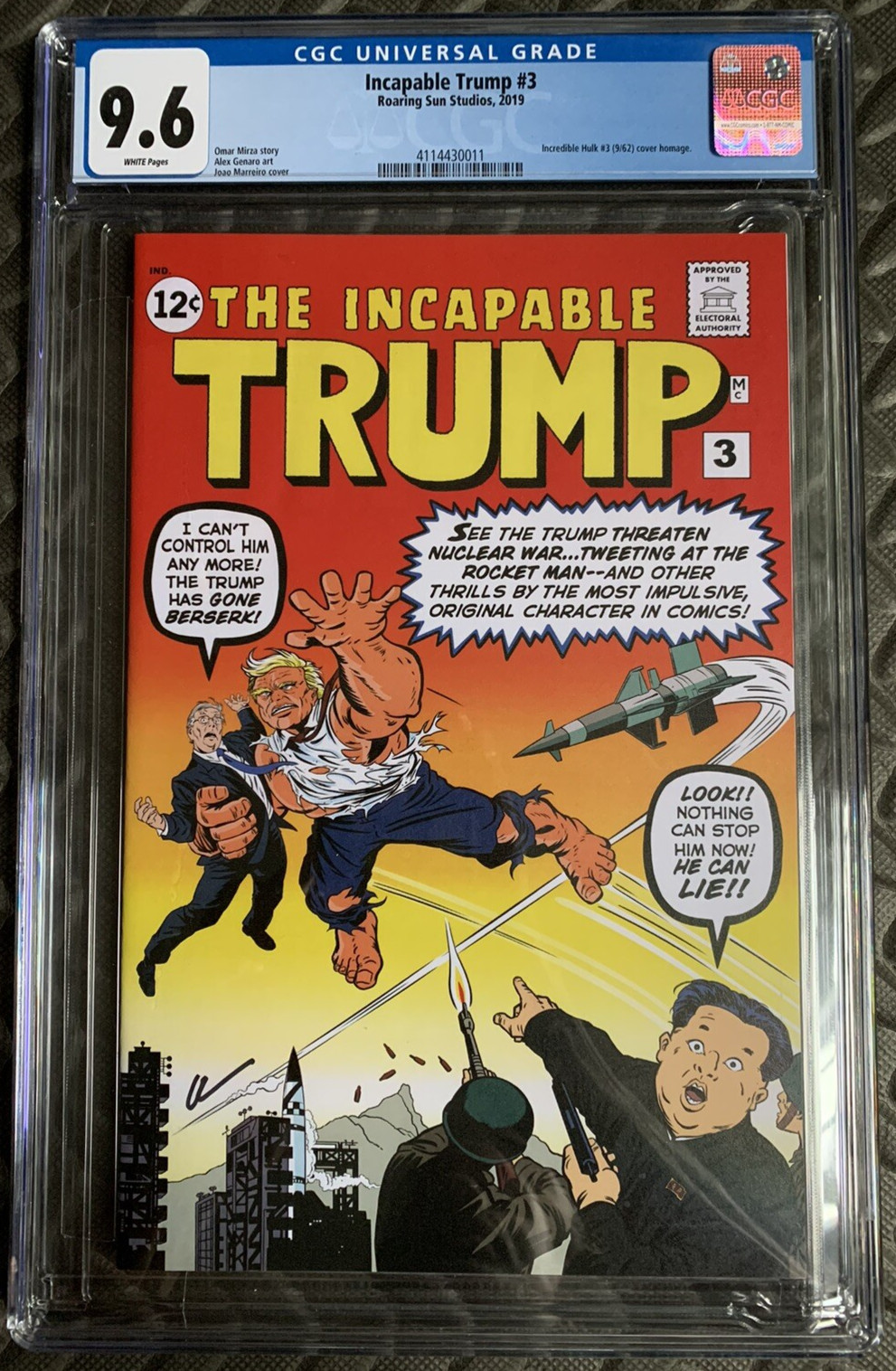 The Incapable Trump #3 CGC 9.6 4114430011