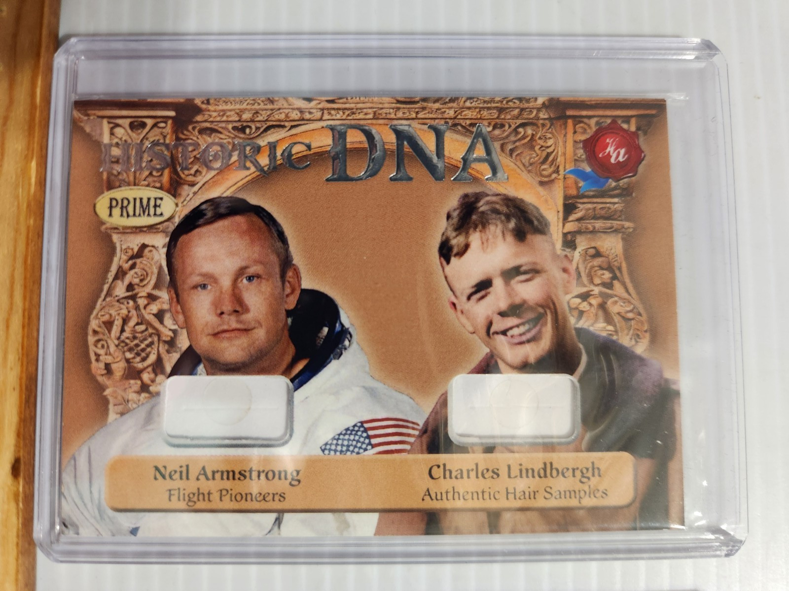 Neil Armstrong/Charles Lindbergh 2024 Historic Autographs Prime Dual DNA #d 6/11