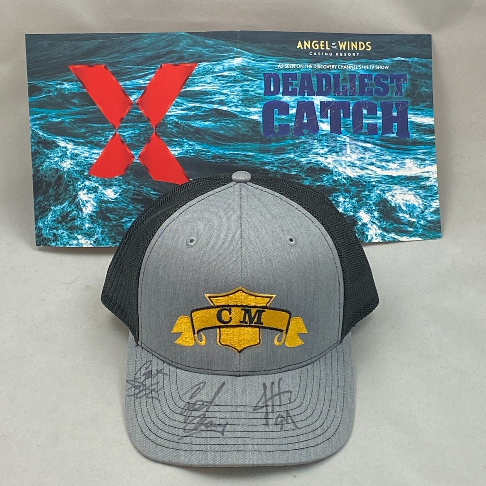 Deadliest Catch Signed Hat 3 Captains Josh Harris Jake Anderson Casey McManus