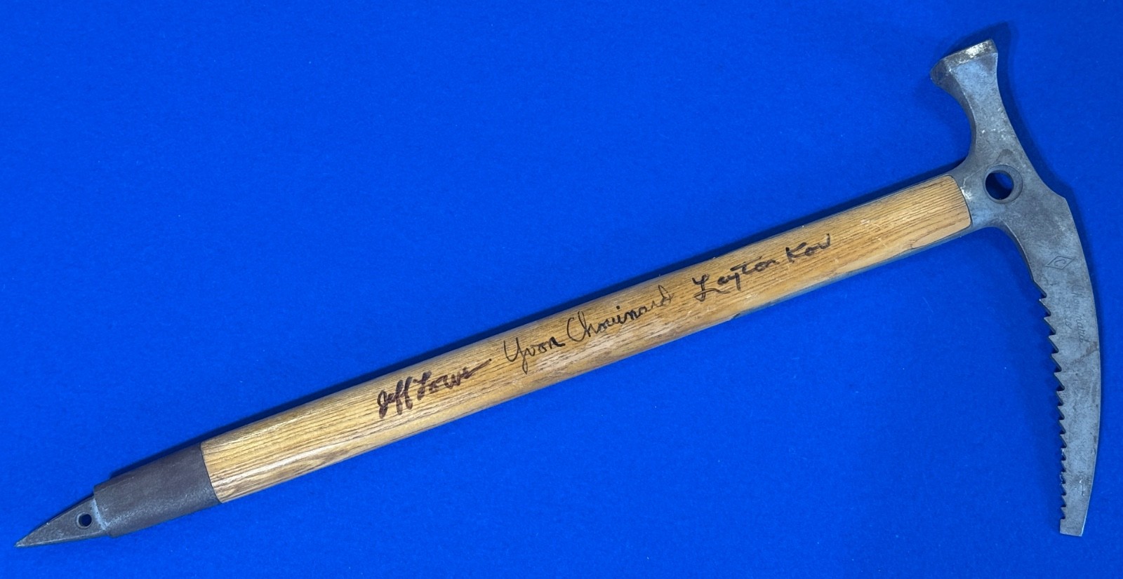Chouinard Zero Ice Hammer, 55cm, signed by Jeff Lowe, Yvon Chouinard, Layton Kor