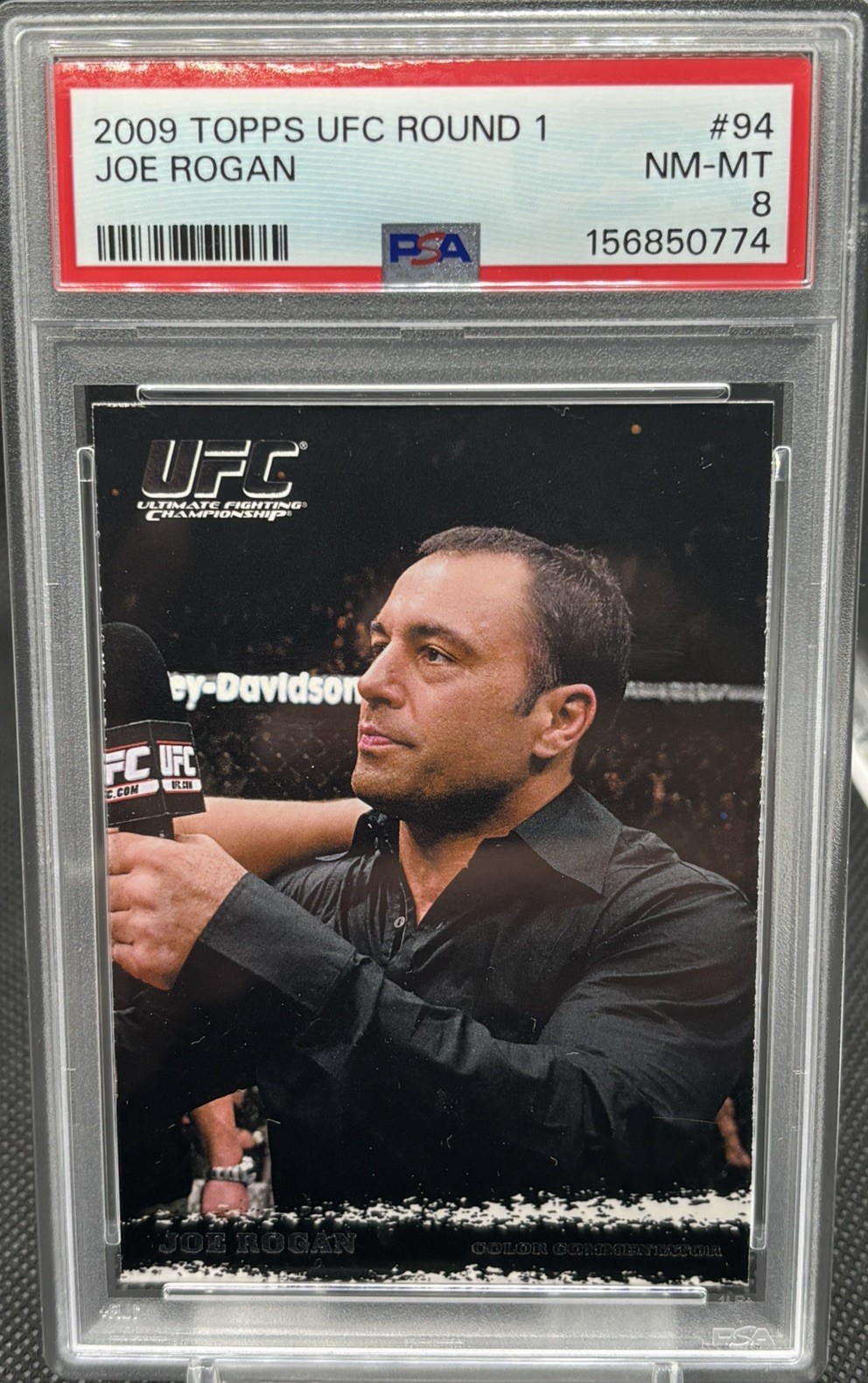 2009 TOPPS UFC ROUND 1 JOE ROGAN ROOKIE RC PSA 8 NM-MT