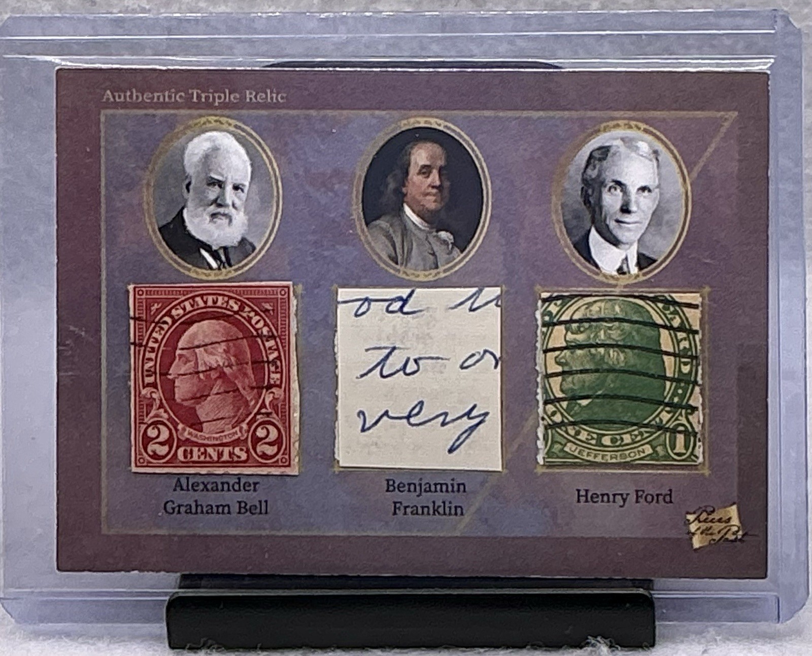 2025 Pieces Of The Past Franklin, Graham Bell, Ford Triple Document Relics