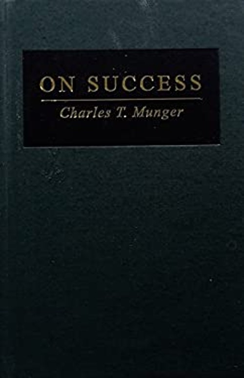 On Success Hardcover Charles T. Munger
