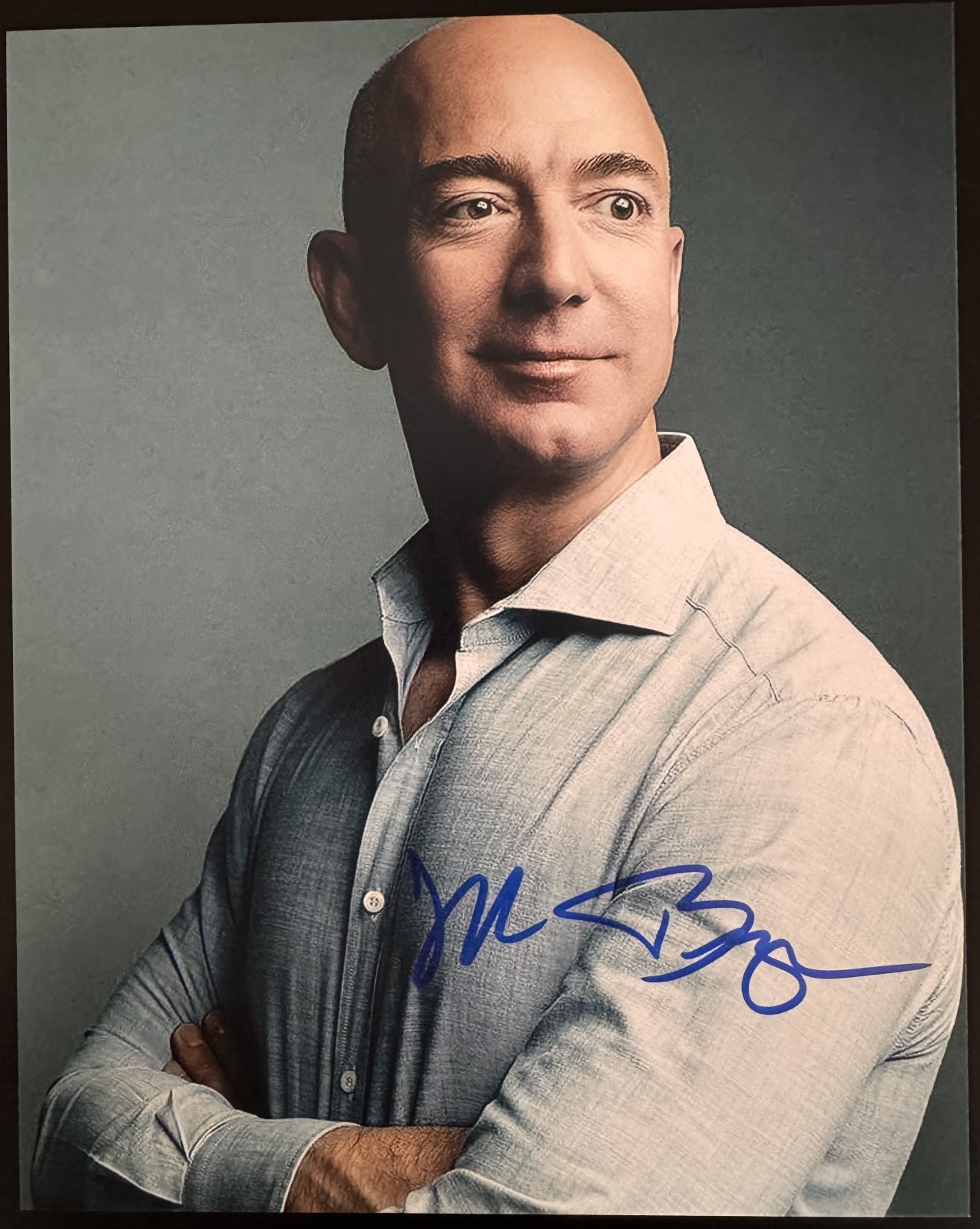 Jeff Bezos Signed Autograph Signature 8x10 Matte Photograph COA