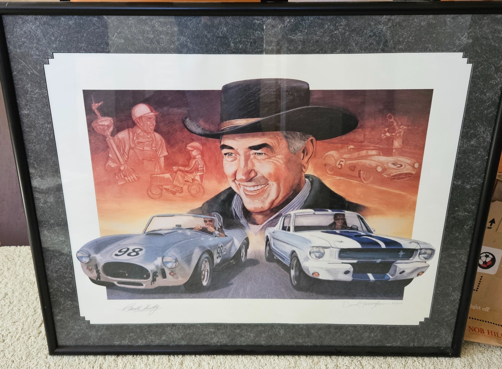 Carroll Shelby signed autographed print