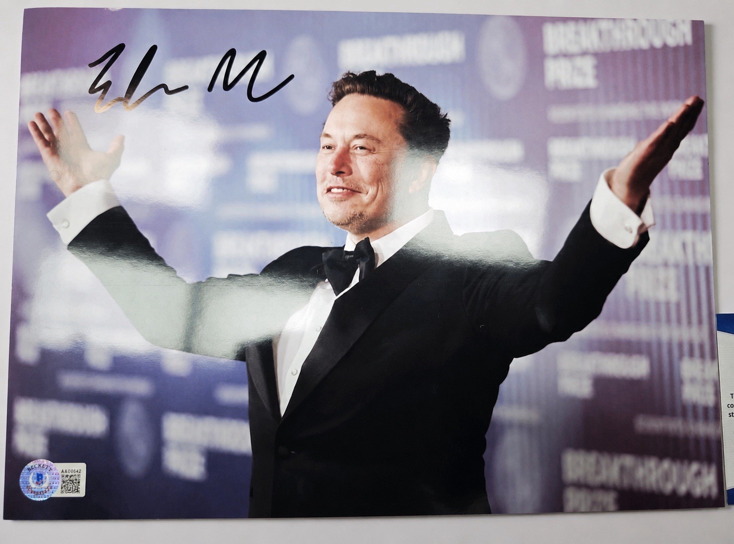 Elon Musk autographed Photo w/ Beckett COA Authentication Tesla CEO 📈