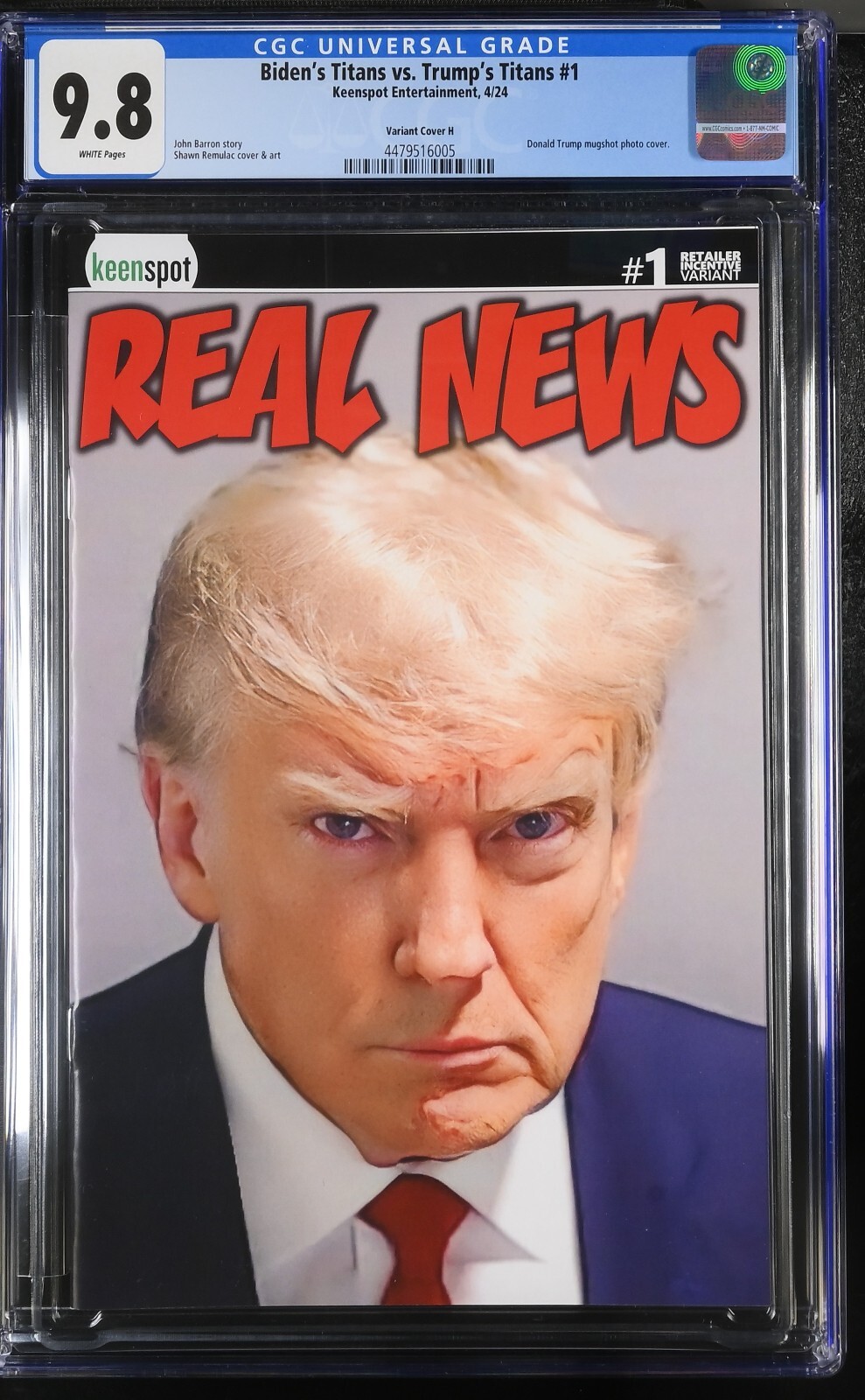 Biden's Titans vs Trump's Titans #1 Donald Trump Mugshot Variant CGC 9.8
