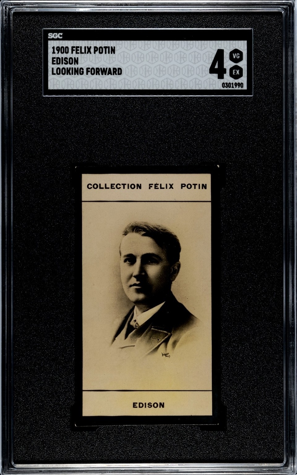 1900 Collection Felix Potin Thomas Edison Inventor Looking Forward SGC 4 VgEx