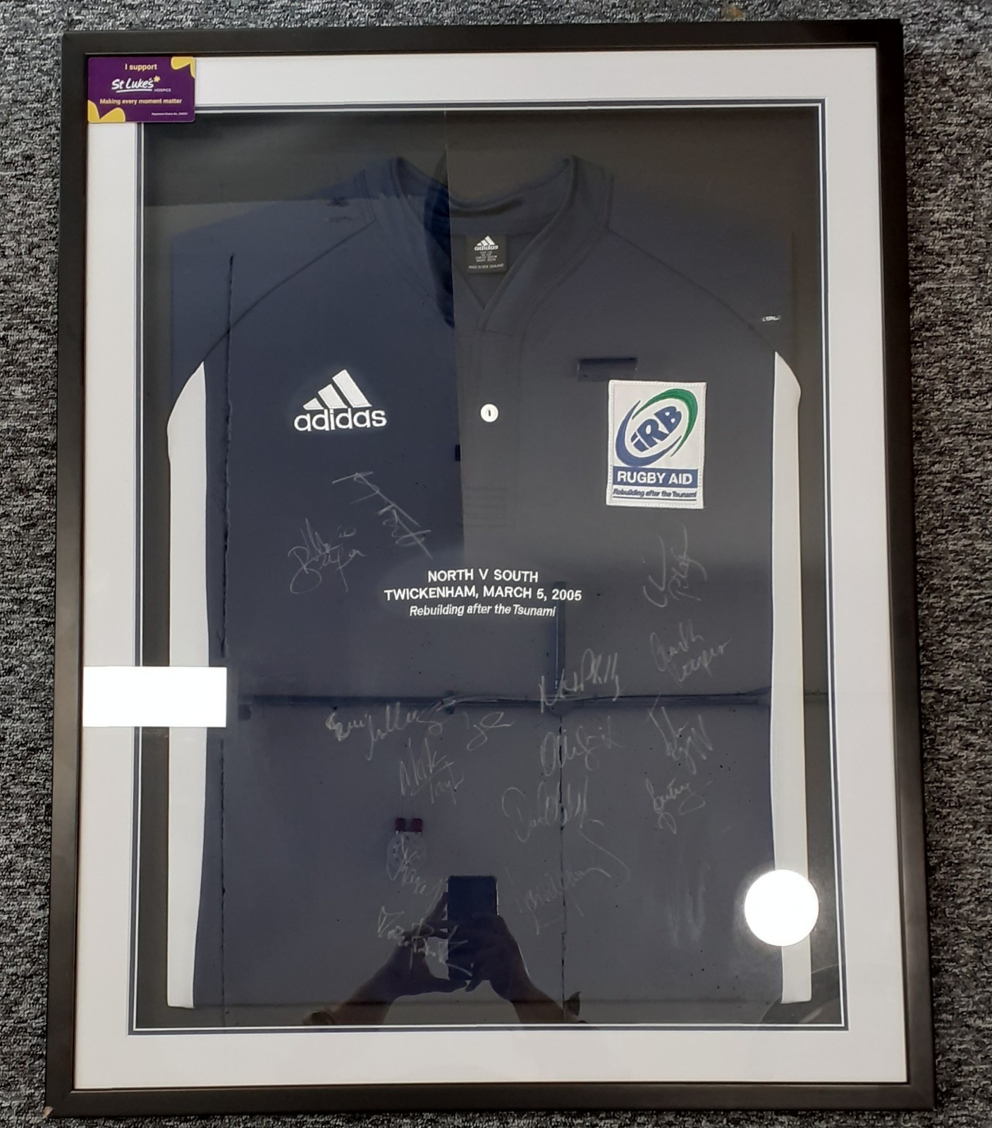Ben Cohen's Signed T-Shirt. North v South Charity Game. Tsunami Appeal