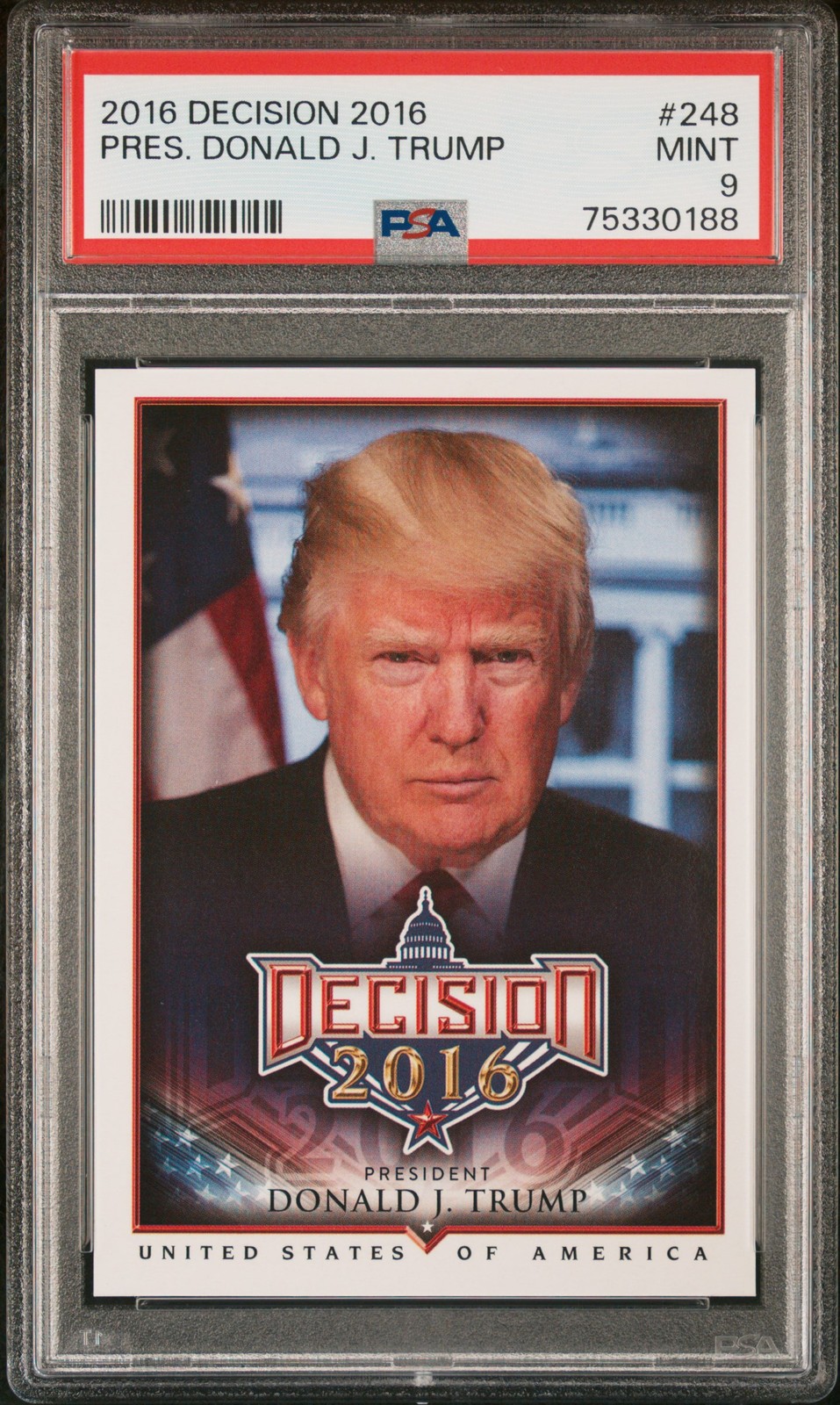 2016 DECISION 2016 #248 PRESIDENT DONALD J. TRUMP PSA 9