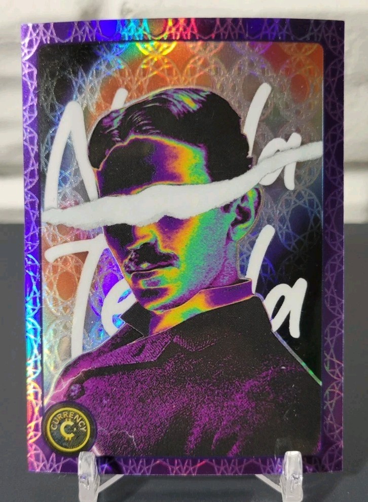 2025 Cardsmiths Currency Cred Nikola Tesla Purple /49 #68