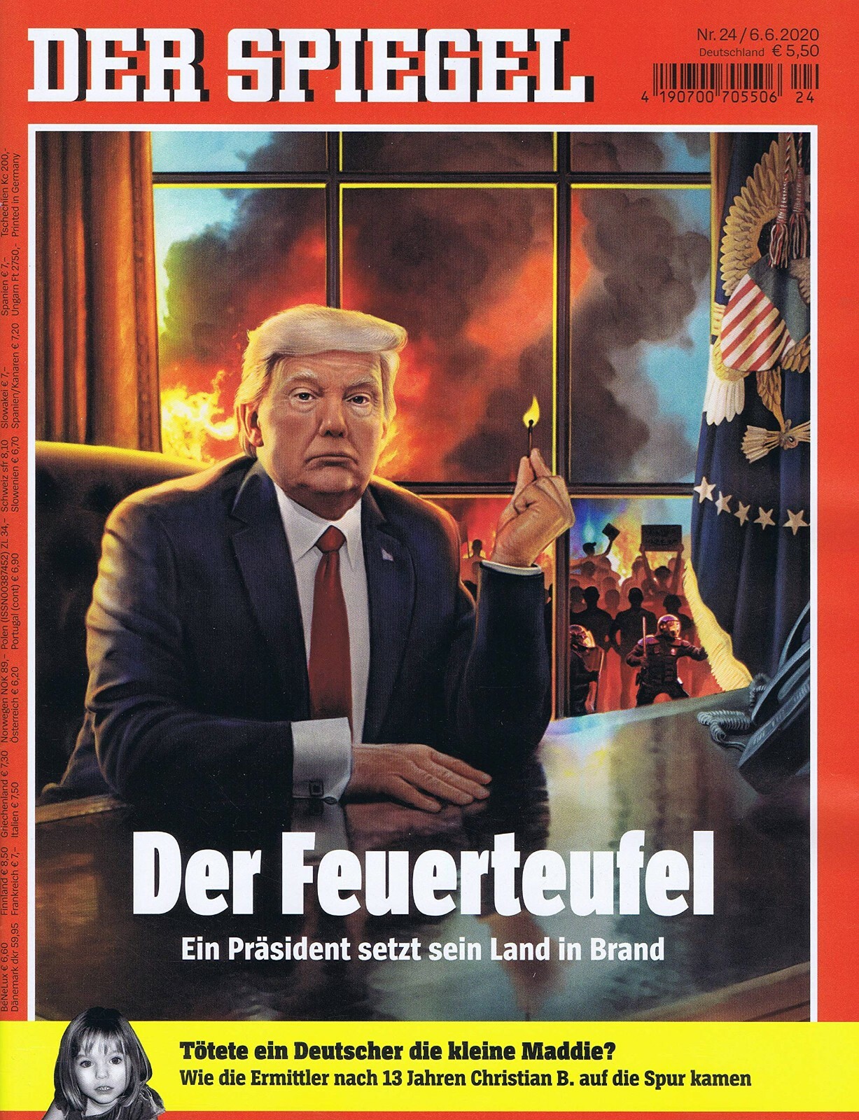 DER SPIEGEL Magazine 24 / 2020 DONALD TRUMP Der Feuerteufel The Fire Devil RARE