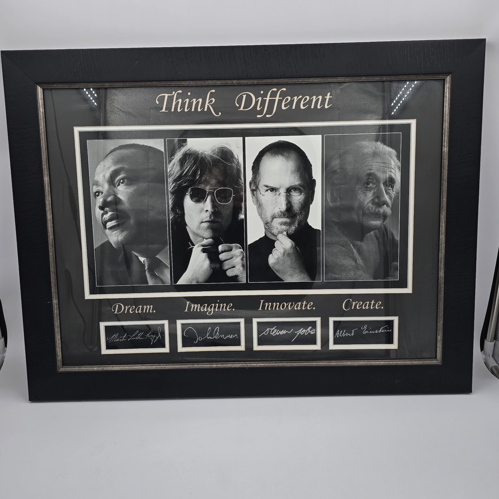 Think Different With Signatures, Steve Jobs, MLK Jr, Einstein, Lennon.