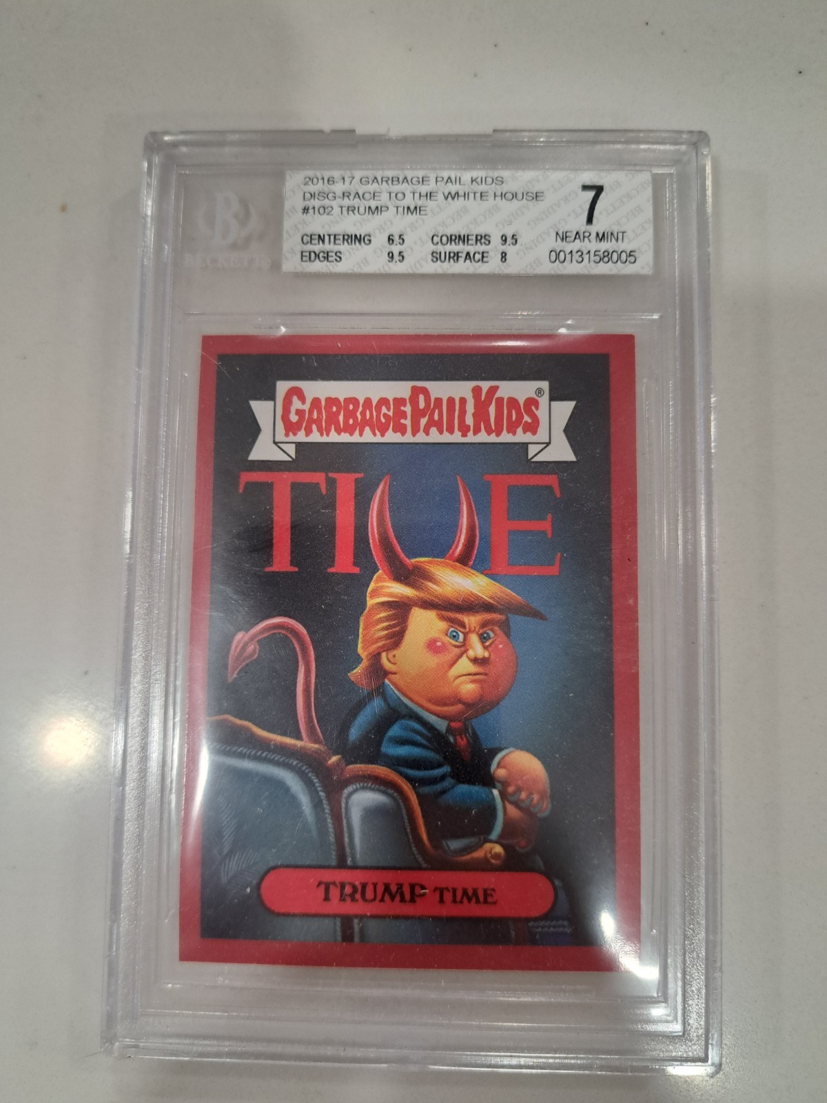 Trump Time GPK Garbage Pail Kids Graded 7 Beckett Card