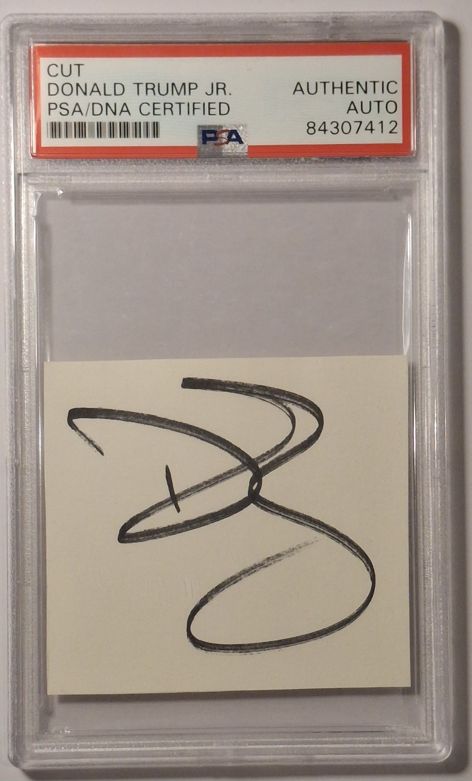 Donald Trump Jr. PSA/DNA Certified Authentic Cut Autograph