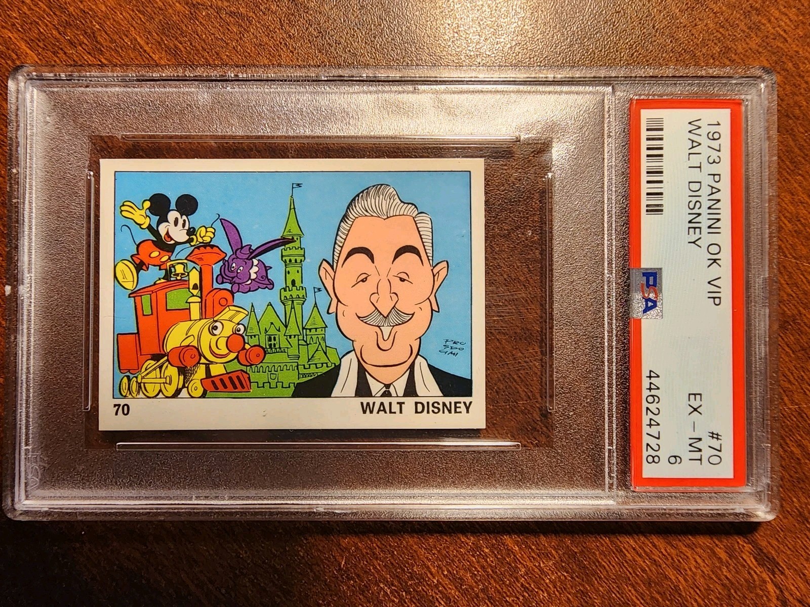 1973 PANINI OK VIP WALT DISNEY #70 PSA 6