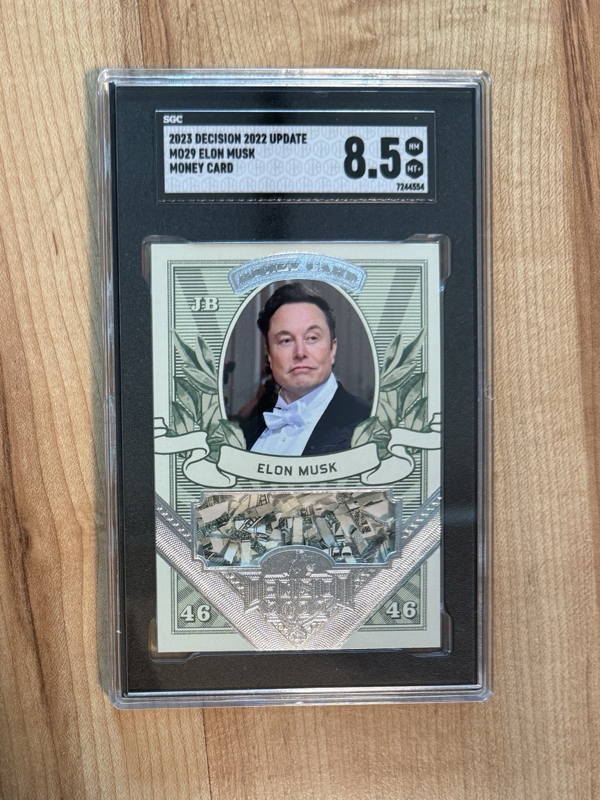 2022-23 Decision Elon Musk RC Silver Money Card SP SGC 8.5 #MO29