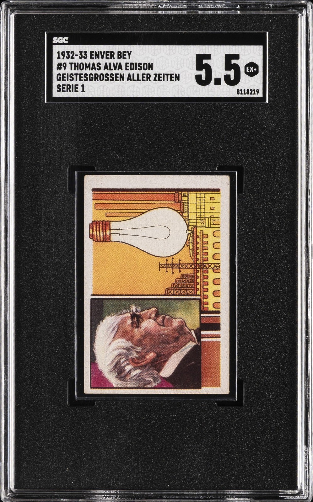 1932-33 ENVER BEY GEISTESGROSSEN ALLER ZEITEN SERIE 1 THOMAS ALVA EDISON SGC 5.5