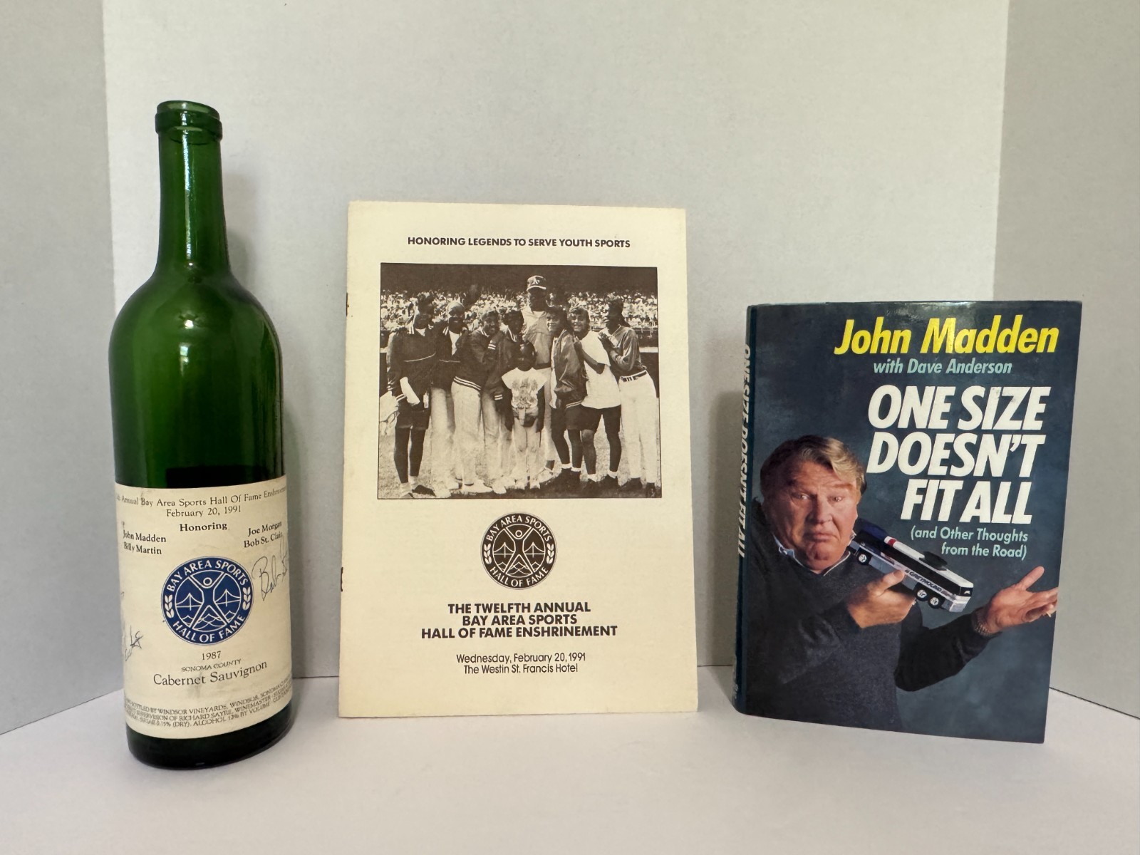 1991 BASHOF autographs John Madden Al Davis Billy Martin St Clair Larusa Chester