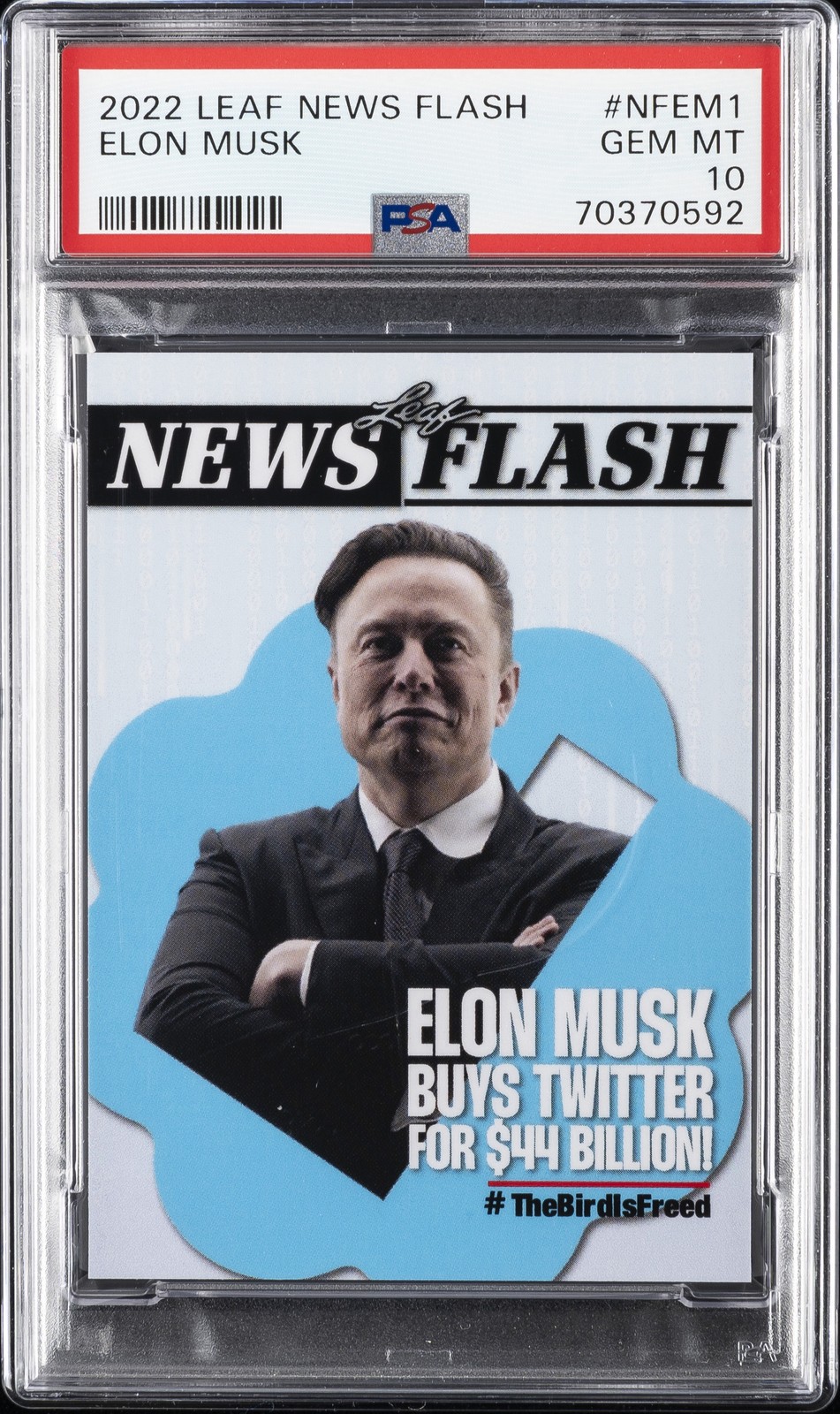 2022 LEAF NEWS FLASH #NFEM1 ELON MUSK PSA 10